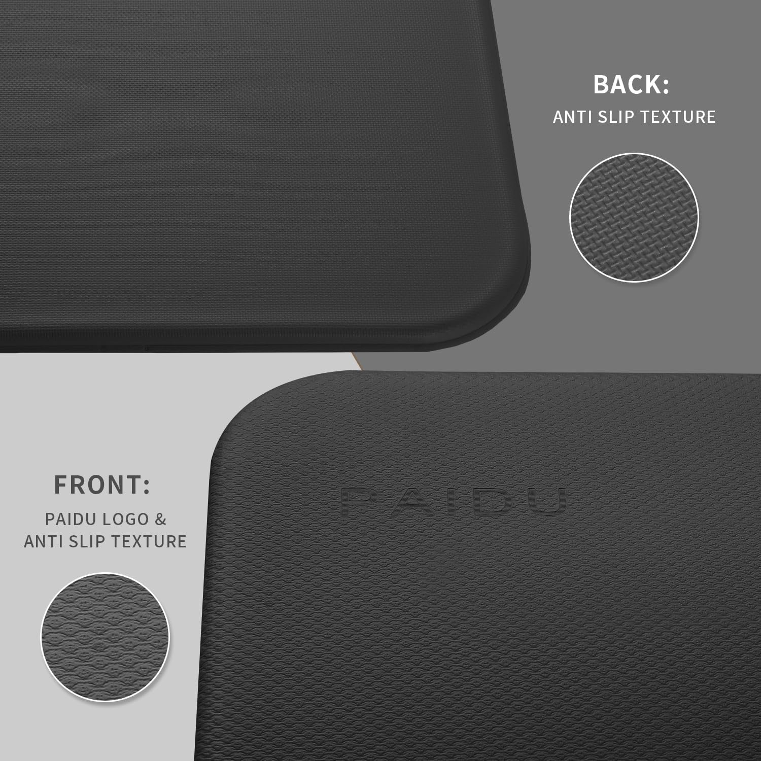 PAIDU Foldable Yoga Mat - 10mm Extra Thick, 75"26" Non-Slip Exercise Fitness Mat | SGS Eco-Certified, Portable for Yoga/Pilates/Studio/Home Workout