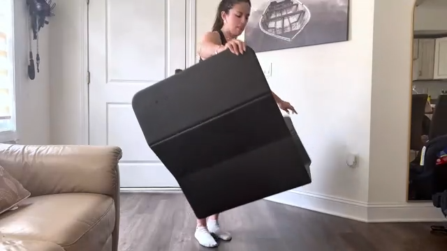 PAIDU Foldable Yoga Mat - 10mm Extra Thick, 75"26" Non-Slip Exercise Fitness Mat | SGS Eco-Certified, Portable for Yoga/Pilates/Studio/Home Workout